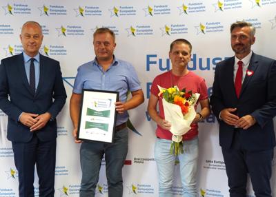 Wręczenie nagród w konkursie "Fundusze Europejskie warte zachodu" w Folwarku Zamkowym w Żarach