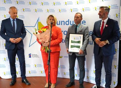 Wręczenie nagród w konkursie "Fundusze Europejskie warte zachodu" w Folwarku Zamkowym w Żarach