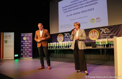 Uroczyste podsumowanie współzawodnictwa sportowego szkół województwa lubuskiego  za rok szkolny 2022/2023 w ramach Lubuskiej Olimpiady Młodzieży