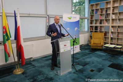 Członek Zarządu Województwa Lubuskiego Marcin Jabłoński.