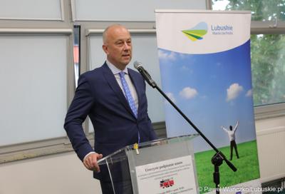 Członek Zarządu Województwa Lubuskiego Marcin Jabłoński.