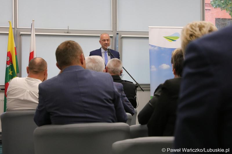 Członek Zarządu Województwa Lubuskiego Marcin Jabłoński.