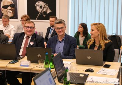 Uczestnicy Sesji Sejmiku Województwa Lubuskiego 13 października 2023 r.