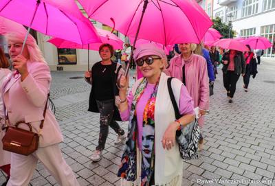 Uczestniczki Różowego Marszu w Zielonej Górze