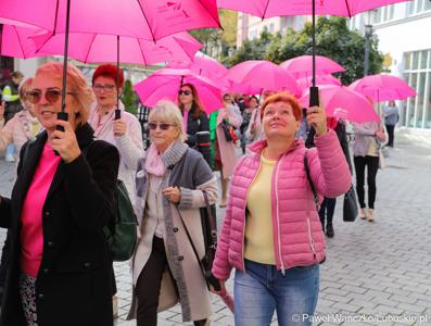Uczestniczki Różowego Marszu w Zielonej Górze