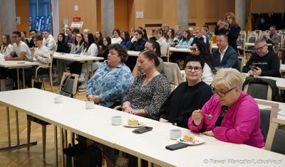 Uczestnicy konferencji w Sali Kolumnowej Urzędu Marszałkowskiego Województwa Lubuskiego w Zielonej Górze