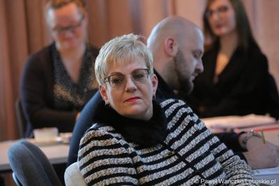 Uczestnicy pierwszego spotkania z partnerstwami samorządowymi (Skąpe, Łagów, Lubrza), które chcą wspólnie realizować projekty w ramach Zintegrowanych Inwestycji Terytorialnych