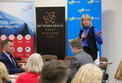 Irena Billewicz-Wysocka, moderatorka spotkania networkingowego dla biznesu w Słubicach 