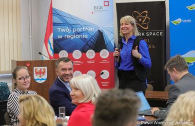 Irena Billewicz-Wysocka, moderatorka spotkania networkingowego dla biznesu w Słubicach