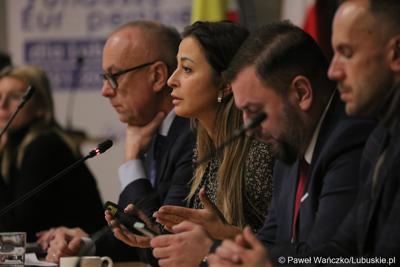 Uczestnicy spotkania Instytucji Zarządzającej programem „Fundusze Europejskie dla Lubuskiego 2021-2027” z partnerstwem jednostek samorządu terytorialnego