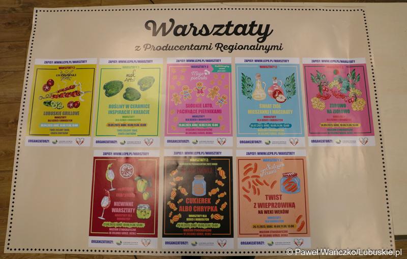 Uczestnicy konferencji prasowej podsumowującej cykl warsztatów organizowanych przez Lubuskie Centrum Produktu Regionalnego.