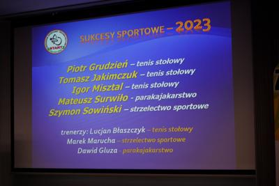 8 grudnia 2023 r. Zrzeszenie Sportowo-Rehabilitacyjne Start Zielona Góra podsumowało tegoroczne sukcesy sportowe