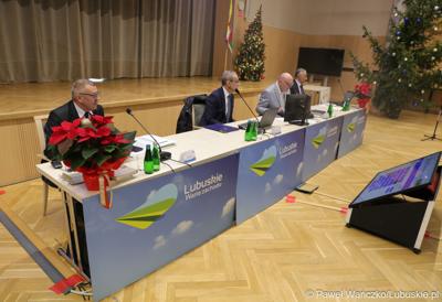 Prezydium Sejmiku Województwa Lubuskiego podczas LX zwyczajnej sesji
