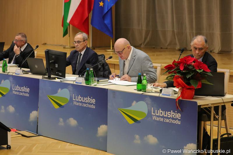 Prezydium Sejmiku Województwa Lubuskiego podczas LX zwyczajnej sesji