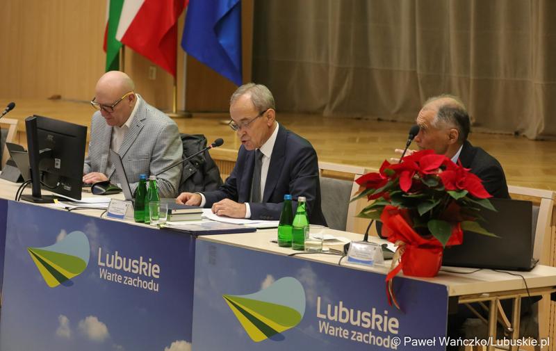 Prezydium Sejmiku Województwa Lubuskiego podczas LX zwyczajnej sesji