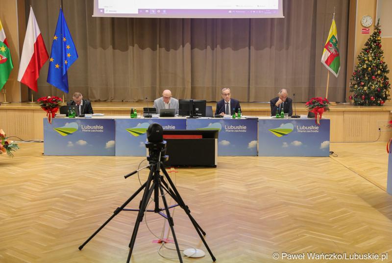 Prezydium Sejmiku Województwa Lubuskiego podczas LX zwyczajnej sesji