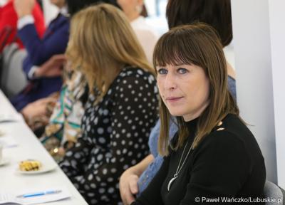 Uczestniczka spotkania Instytucji Zarządzającej programem „Fundusze Europejskie dla Lubuskiego 2021-2027” z partnerstwem jednostek samorządu terytorialnego w Łęknicy