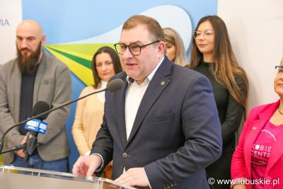 Konferencja prasowa - przemawia G. Potęga