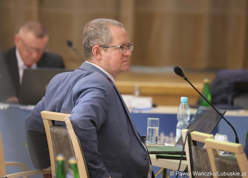 Radny Zbigniew Kościk na styczniowej zwyczajnej sesji Sejmiku Województwa Lubuskiego