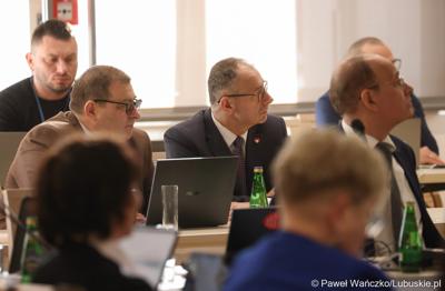 Uczestnicy styczniowej zwyczajnej sesji Sejmiku Województwa Lubuskiego