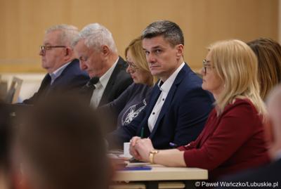 Uczestnicy styczniowej zwyczajnej sesji Sejmiku Województwa Lubuskiego