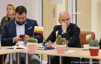 Uczestnicy spotkania Instytucji Zarządzającej programem Fundusze Europejskie dla Lubuskiego 2021-2027 spotkali się z Partnerstwem Porozumienie Gmin Lubsko i Jasień.