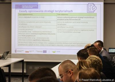 Uczestnicy spotkania Instytucji Zarządzającej programem Fundusze Europejskie dla Lubuskiego 2021-2027 z Gorzowskim Miejskim Obszarem Funkcjonalnym