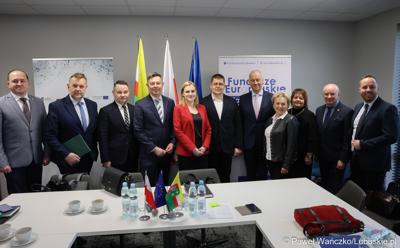 Uczestnicy spotkania Instytucji Zarządzającej programem Fundusze Europejskie dla Lubuskiego 2021-2027 z Gorzowskim Miejskim Obszarem Funkcjonalnym