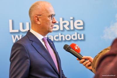 Marcin Jabłoński, Marszałek Województwa Lubuskiego udziela wywiadu mediom