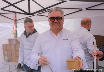 Robert Sowa na Kaziukach w Muzeum Etnograficznym w Zielonej Górze-Ochli. 