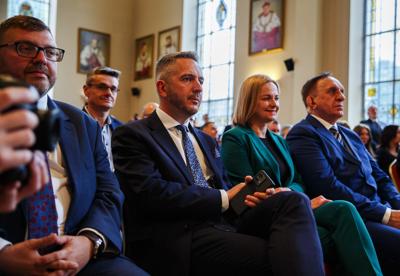 Uroczysta Sesja Rady Miasta w Rektoracie Uniwersytetu Zielonogórskiego, podczas której zaprzysiężony został prezydent Zielonej Góry Marcin Pabierowski.
