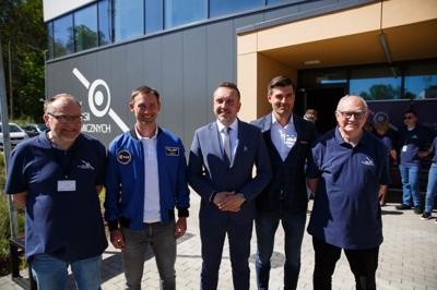 Wizyta polskiego kosmonauty, Sławosza Uznańskiego, w Parku Technologii Kosmicznych, konferencja prasowa