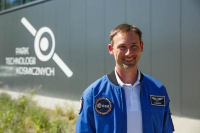 Wizyta polskiego kosmonauty, Sławosza Uznańskiego, w Parku Technologii Kosmicznych