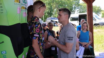 Wicemarszałek Województwa Lubuskiego Sebastian Ciemnoczołowski podczas ceremonii dekoracji najlepszych zawodników