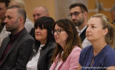 Uczestnicy konferencji pt. „Lubuska rewitalizacja” w Sali Kolumnowej Sejmiku Województwa Lubuskiego w Zielonej Górze