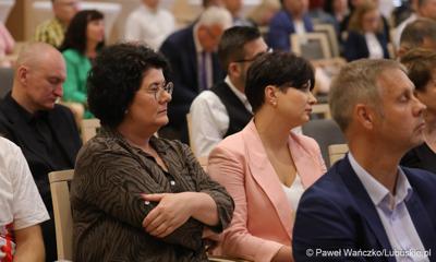Uczestnicy konferencji pt. „Lubuska rewitalizacja” w Sali Kolumnowej Sejmiku Województwa Lubuskiego w Zielonej Górze