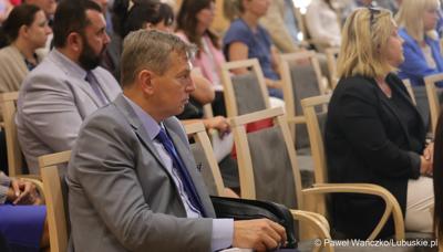 Uczestnicy konferencji pt. „Lubuska rewitalizacja” w Sali Kolumnowej Sejmiku Województwa Lubuskiego w Zielonej Górze