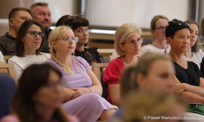 Uczestnicy konferencji pt. „Lubuska rewitalizacja” w Sali Kolumnowej Sejmiku Województwa Lubuskiego w Zielonej Górze