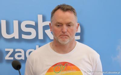Uczestnik konferencji prasowej dot. VI Lubuskiego Święta Roweru 2024 i Pikniku Funduszy Europejskich w Gorzowie 