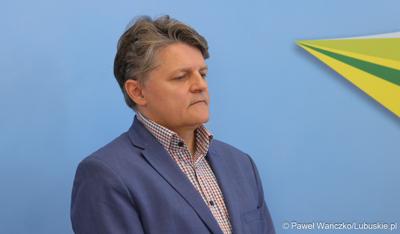 Uczestnik konferencji prasowej dot. VI Lubuskiego Święta Roweru 2024 i Pikniku Funduszy Europejskich w Gorzowie 