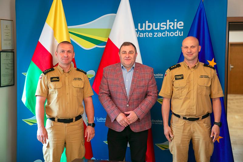 Spotkanie Wicemarszałka Grzegorza Potęgi z Komendantem Straży Pożarnej