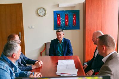 Spotkanie Wicemarszałka Sebastiana Ciemnoczołowskiego z Wójtem Krzysztofem Golą