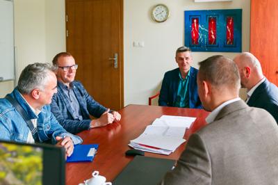 Spotkanie Wicemarszałka Sebastiana Ciemnoczołowskiego z Wójtem Krzysztofem Golą