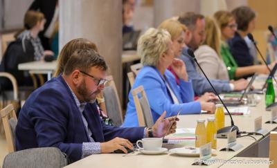 Uczestnicy 6. obrad Komitetu Monitorującego Fundusze Europejskie dla Lubuskiego