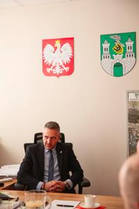 Wicemarszałek Sebastian Ciemnoczołowski na spotkaniu z Prezydentem i Wiceprezydentem Zielonej Góry