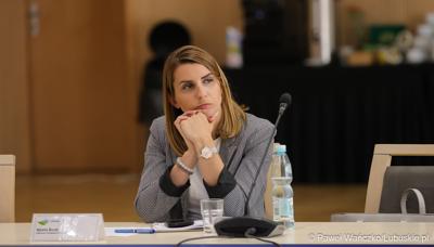 Natalia Burdz na posiedzeniu Wojewódzkiej Rady Dialogu Społecznego w Zielonej Górze