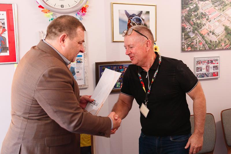 Wicemarszałek Grzegorz Potęga z wizytą w WOSiR Drzonków