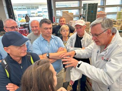 Lubuska Misja Gospodarcza Paryż 2024: wizyta lubuskich przedsiębiorców na paryskiej giełdzie Rungis Marché International (30 lipca 2024 r.) 