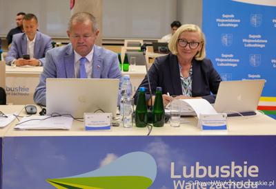 Uczestnicy wrześniowej sesji Sejmiku Województwa Lubuskiego