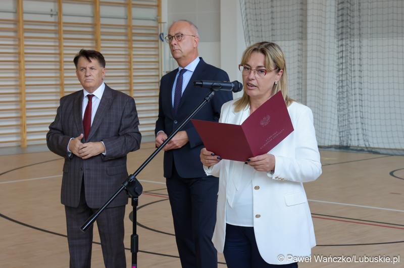 Uroczystość otwarcia nowej sali gimnastycznej w Zespole Szkół Licealnych w Słubicach